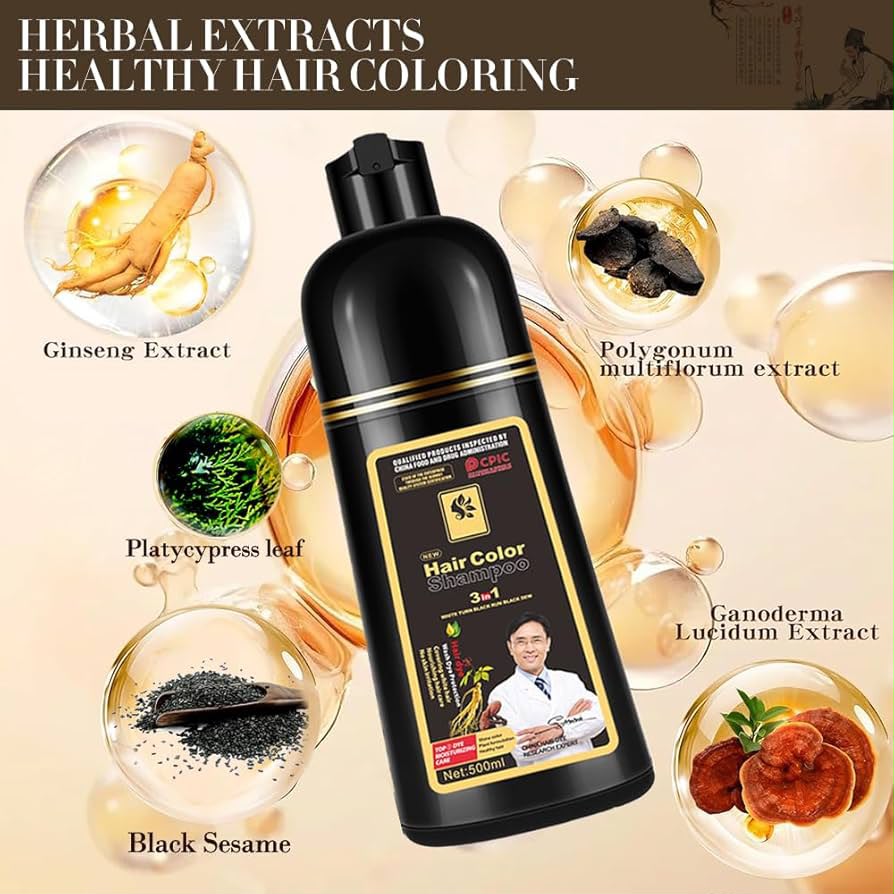 Fenkang herbal extracts and healthy hair coloring ingredients